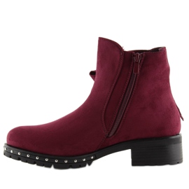 Kozačky Jodhpur kozačky vínové DR11798-64 víno červený 2
