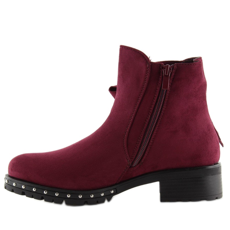 Kozačky Jodhpur kozačky vínové DR11798-64 víno červený 2