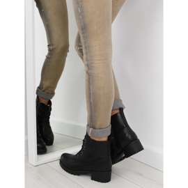 Černé šněrovací boty HQ891 černé černá 2 Černé šněrovací boty HQ891 černé černá 2