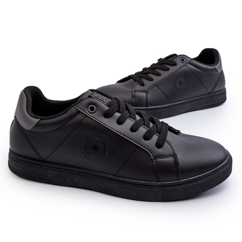 Pánské nízké tenisky Eco Leather Big Star NN174284 Black černý 4