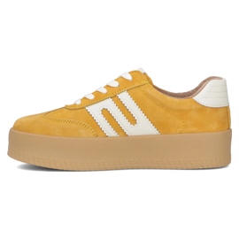 Kožené tenisky Filippo DP6994/25 żółty Suede žluť 2