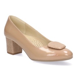Dámská kožená čerpadla, Beige Kostex 2634-L 123 béžový 1