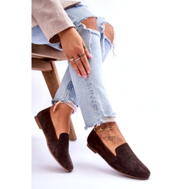 S.Barski Semišové Pohodlné mokasíny Hnědá Giovana hnědý 5