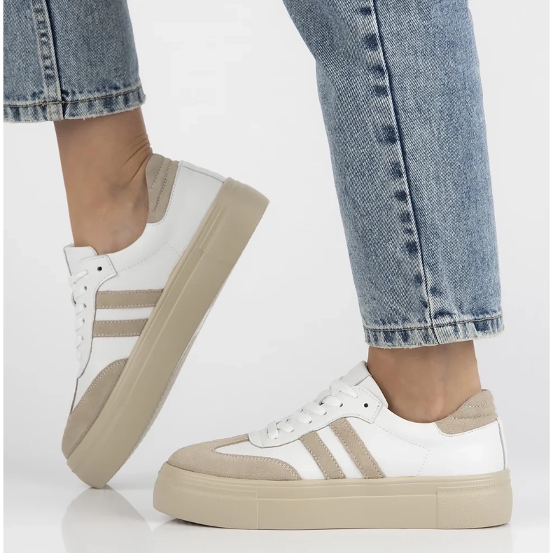 Filippo DP6841/24 kožených tenisek bílý 2