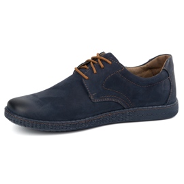 KOMODO Pánské kožené boty příležitostné 933/2 Navy Blue modrý 1