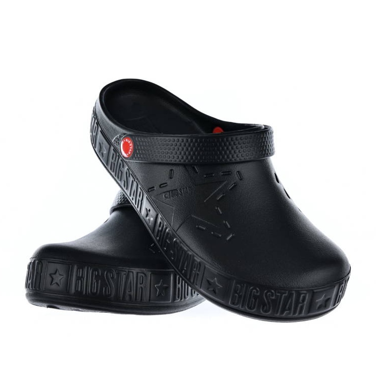 Pánské černé kroks černé pantofle Big Star II175001 černý 2