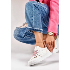 Dámská sportovní obuv, tenisky s vyměnitelnými tkaničkami, bílá 85-872CH bílý 2