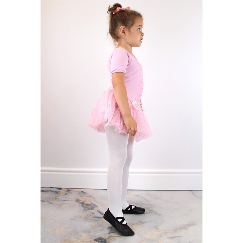 Kožené baletní boty s černými elastickými pásky Nazo černá 1