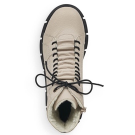 Dámské béžové zateplené kozačky Rieker X3428-60 béžový 1