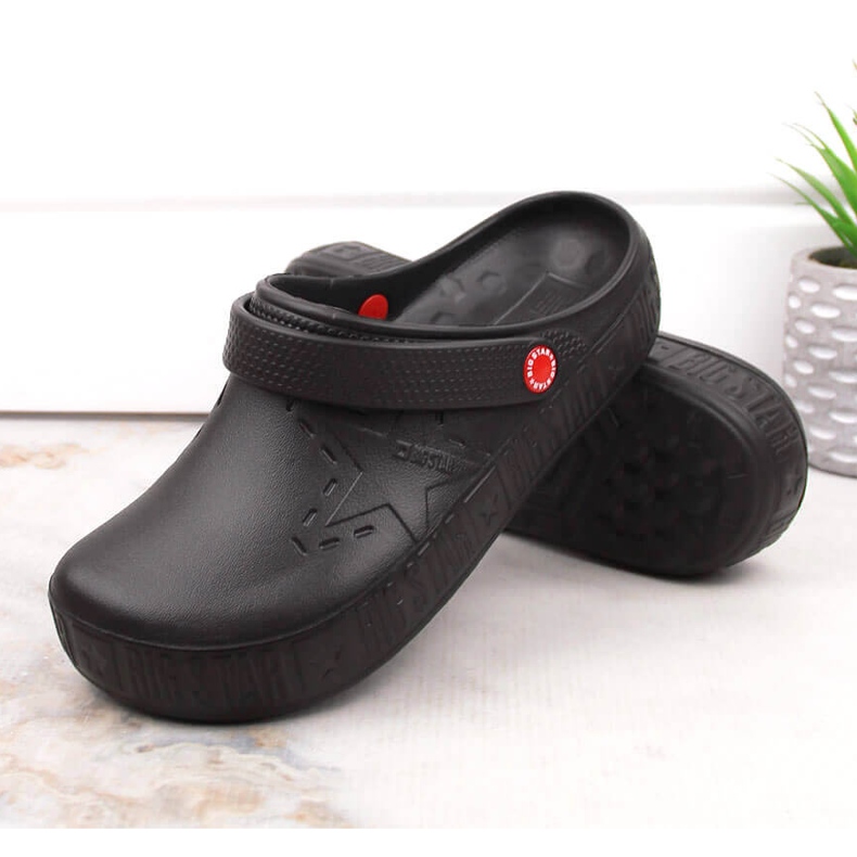 Big Star II275001 černé kroks černé pěnové pantofle černá 1