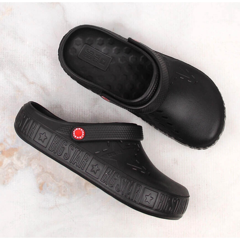 Big Star II275001 černé kroks černé pěnové pantofle černá 2