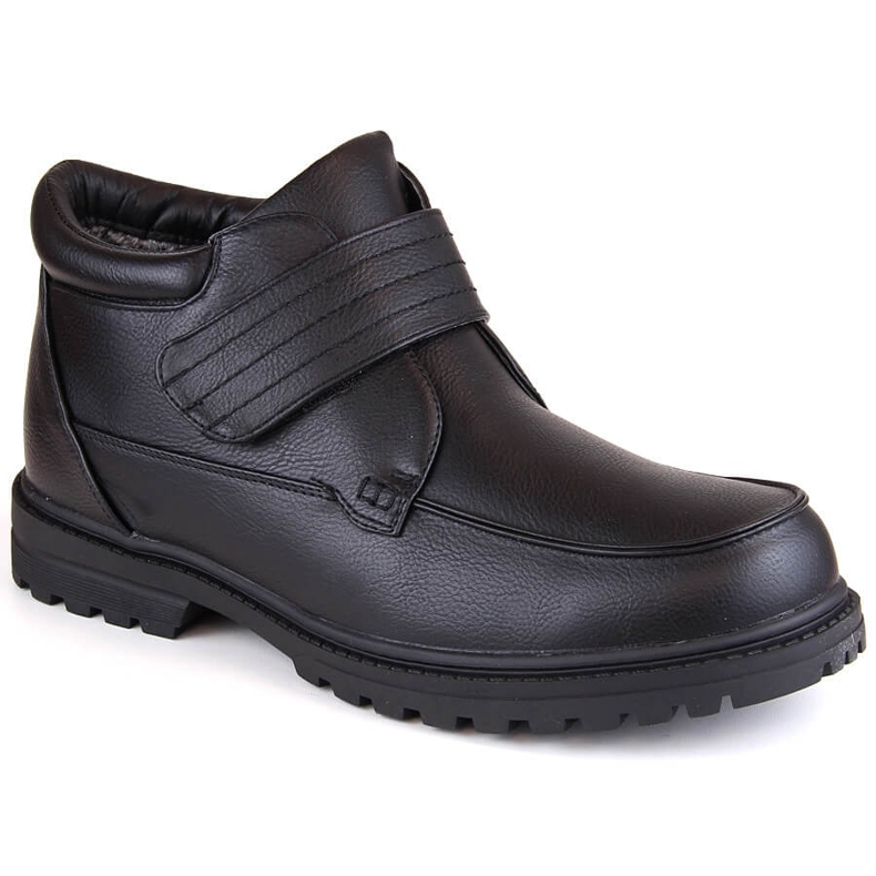 Atletico Pánské zateplené boty na suchý zip, černé Man's Style WS-004 černý 2