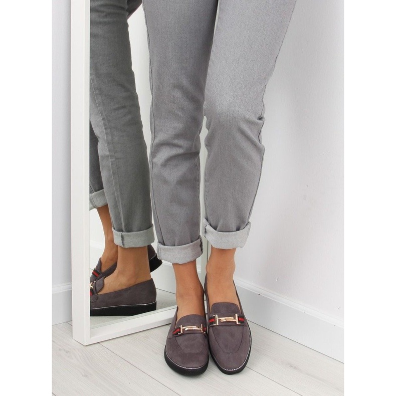 Šedé Dámské šedé mokasíny S0-204 šedé šedá 1 Šedé Dámské šedé mokasíny S0-204 šedé šedá 1