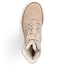 Dámské zateplené kozačky, béžové, Rieker 72643-60 béžový 1