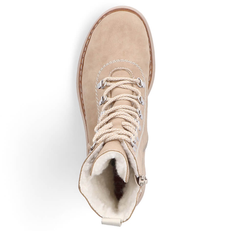 Dámské zateplené kozačky, béžové, Rieker 72643-60 béžový 1