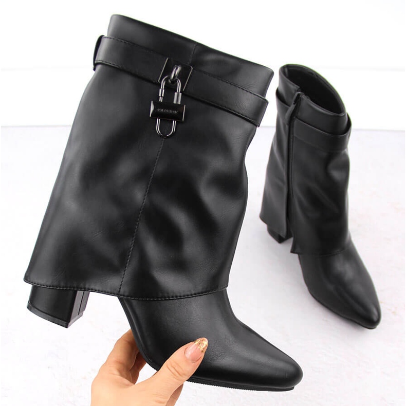 Dámské kotníkové boty, černé, Vinceza 16468 černá 1