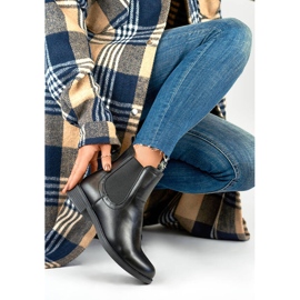 Dámské klasické zateplené holínky Chelsea, černé MR-15B černá 1