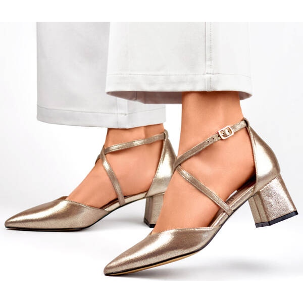 Dámské stříbrné páskové lodičky GD-FL1150T stříbrný 1 Dámské stříbrné páskové lodičky GD-FL1150T stříbrný 1