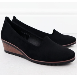 Boty na klínech Sumiemin Black Potocki SZ12276 černý 2