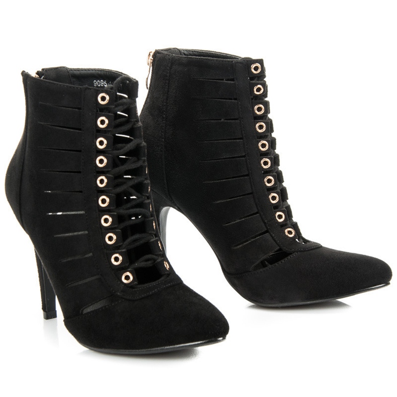 Cm Paris Prolamované kotníkové boty černá 1