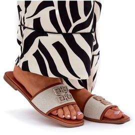 Elegantní žabky žen s dekorací s velbloudem hnědý 8