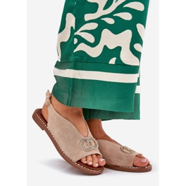 Dámské sandály s plochými ekologickými beige ralisses béžový 1 Dámské sandály s plochými ekologickými beige ralisses béžový 1