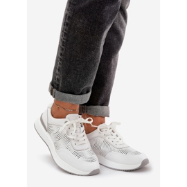 S.Barski Kožené sportovní boty tenisky Dámské S. Barski LR51-551 WHITE bílý 1