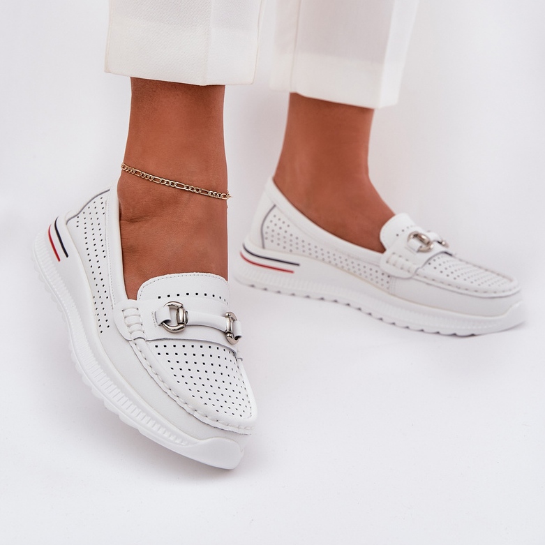 Openwork Vinceza Natural Ballerinas 95331 White bílý 2