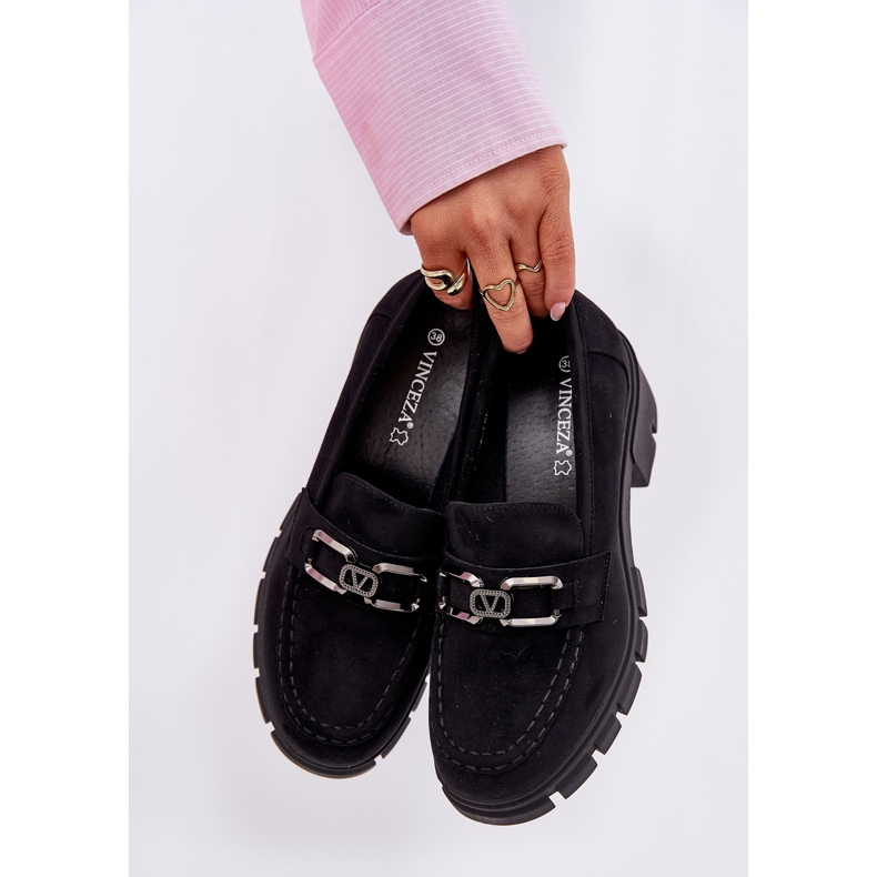 Vinceza Dámská bota Eco Suede s dekorací Vincez 39921 Black černý 2