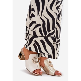 Elegantní kožená podpatky Laura Messi 2875 Béžová gold béžový 1 Elegantní kožená podpatky Laura Messi 2875 Béžová gold béžový 1