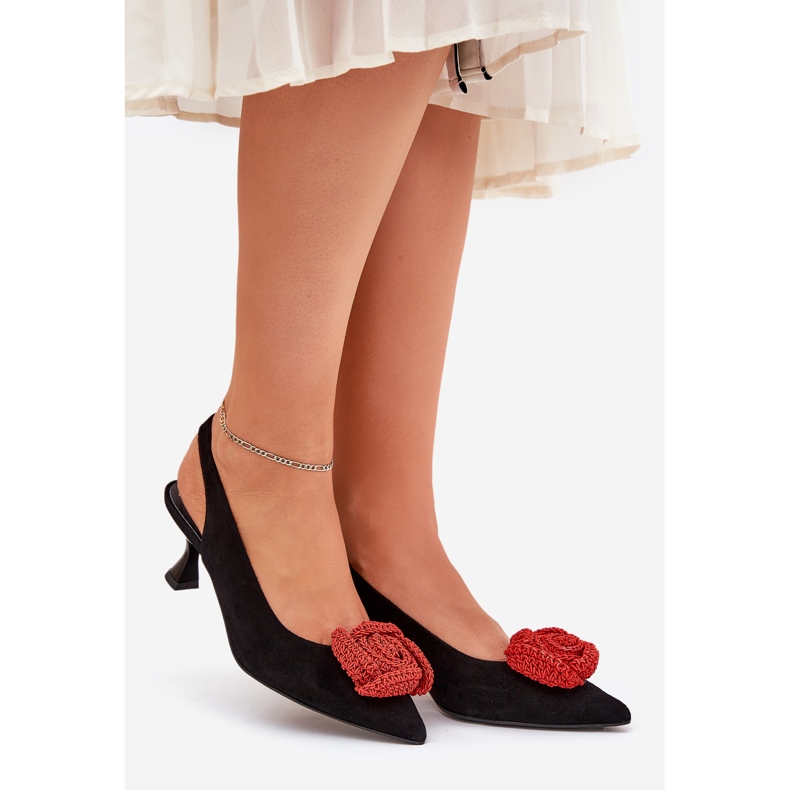 Suede Elegantní čerpadla na Chebello 4666 Black Szpilka černá 1
