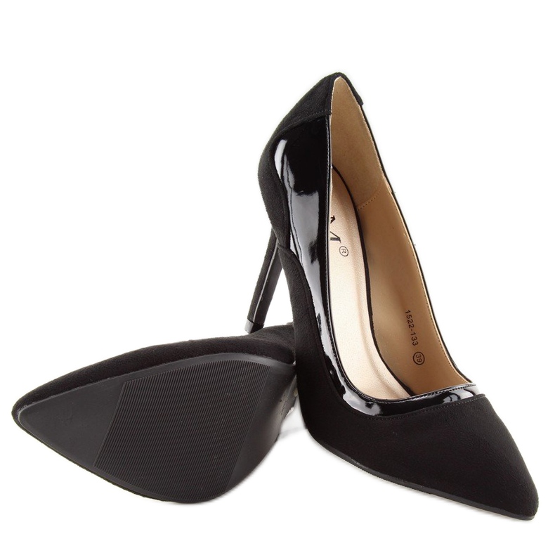 Černé dámské vysoké podpatky 1522-133 Black černá 2 Černé dámské vysoké podpatky 1522-133 Black černá 2