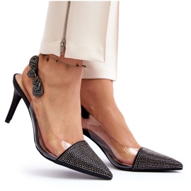 D&A Vysoké podpatky s MR1966-11 Black černý 7