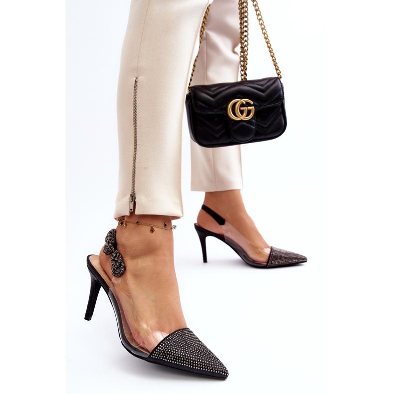 D&A Vysoké podpatky s MR1966-11 Black černý 4