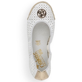 Dámské bílé prolamované baleríny Rieker 41459-80 2