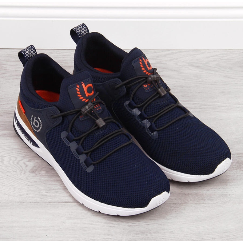Pánské sportovní boty Navy Blue Bugatti JJ153028 modrý 1 Pánské sportovní boty Navy Blue Bugatti JJ153028 modrý 1