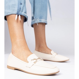 Beige Elegantní mokamaty se zirkony béžový 1 Beige Elegantní mokamaty se zirkony béžový 1