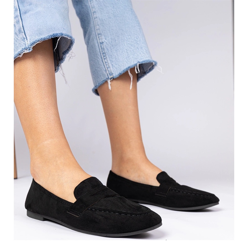 Černé elegantní mokasíny z Ekozamsz černý 1