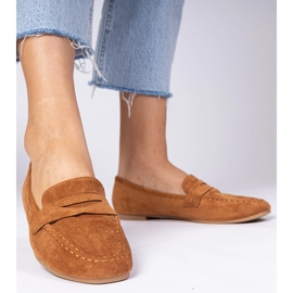 Hnědé elegantní mokasíny z Ekozamsz hnědý 2