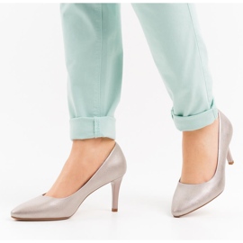 Zlaté dámské lodičky Sergio Leone 1336 zlatý 1