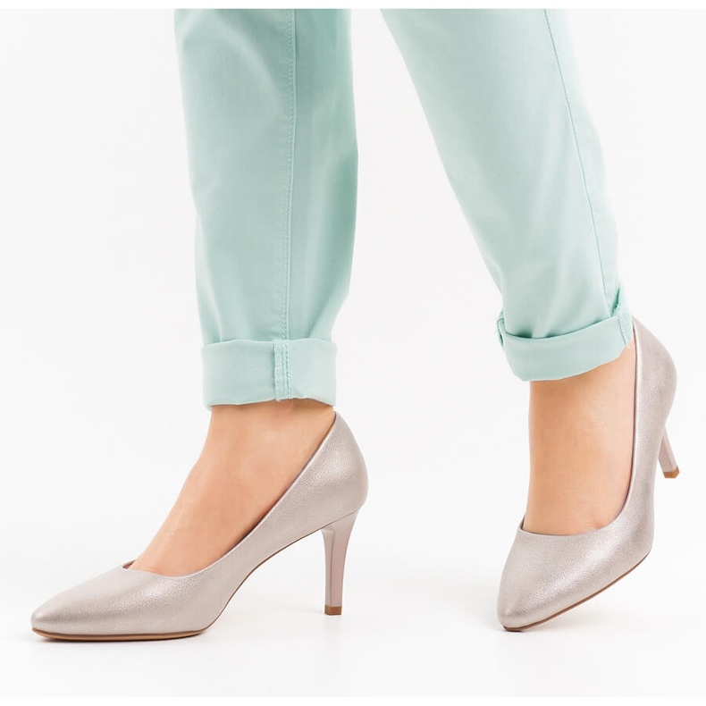 Zlaté dámské lodičky Sergio Leone 1336 zlatý 1