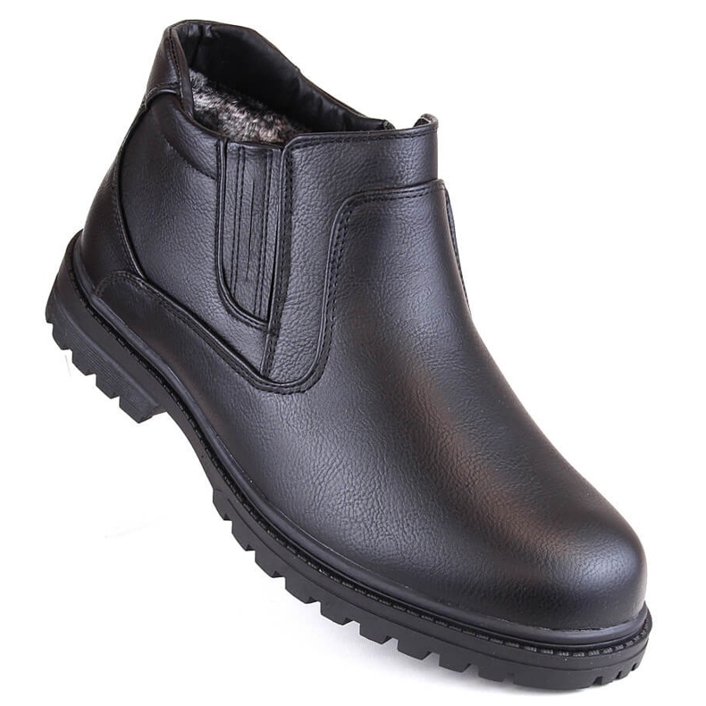Atletico Pánské holínky, zateplené holínky Chelsea, černé Man's Style WS-006 černý 1