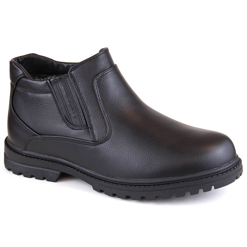 Atletico Pánské holínky, zateplené holínky Chelsea, černé Man's Style WS-006 černý 2
