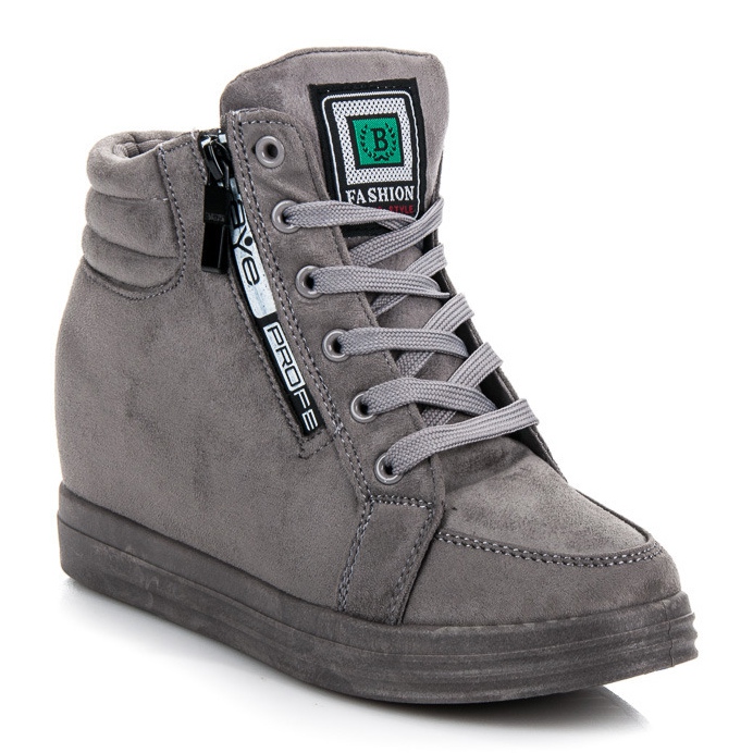 Semišové tenisky šedá 1