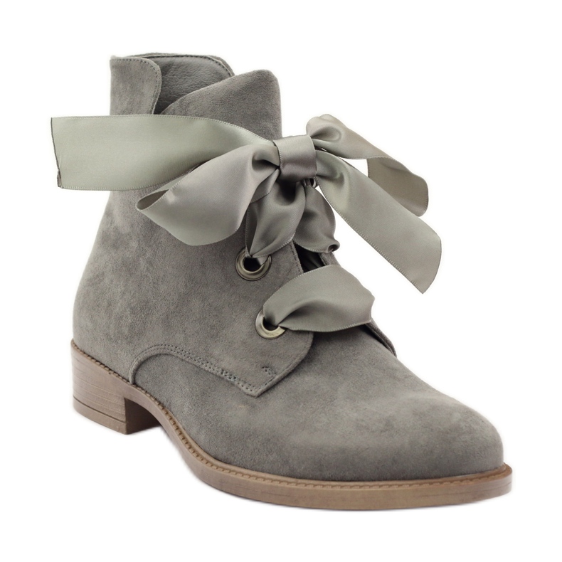 Šedé dámské boty Sergio Leone 300 šedá 1