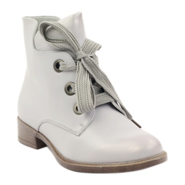 Boty Sergio Leone 300 stříbrná metalíza šedá 1