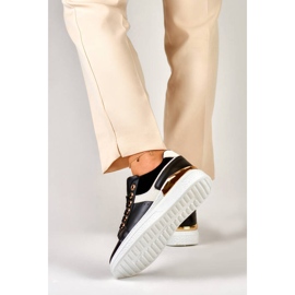 Dámské tenisky na platformě, černé JF3060B černá 2 Dámské tenisky na platformě, černé JF3060B černá 2