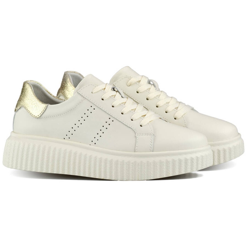 Dámská kožená sportovní obuv na platformě, béžová GD-RS2007BE béžový 1