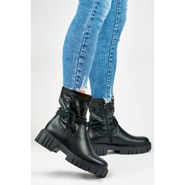 Dámské kotníkové boty s elastickým svrškem, šněrovací, černé DE1127P-B béžový 1