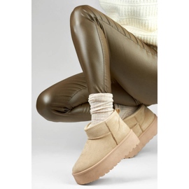 Dámské sněhule na platformě, světle béžové TL242-BE béžový 1